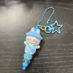 Blue Labubu Keychain